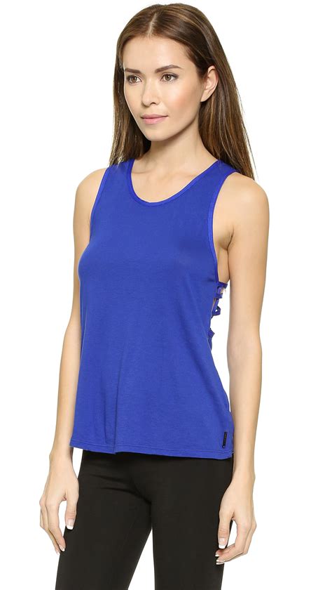 Lyst - Koral Activewear Web Sleevless Top in Blue