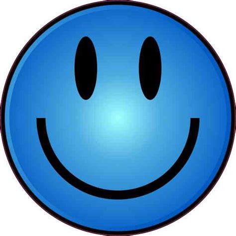 4in x 4in Blue Smiley Face Sticker | StickerTalk®