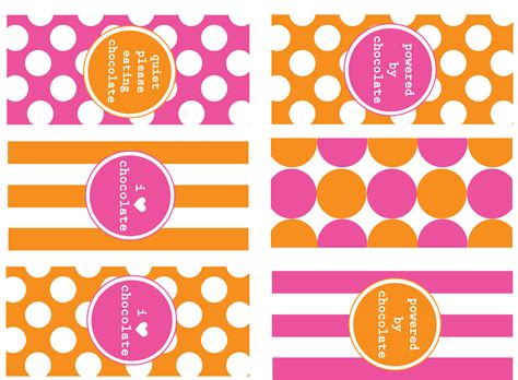 Chocolate Lovers Unite – Free Printables! | Candy bar wrapper template ...