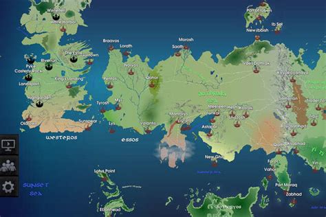 Interaktywna mapa Westeros z Gry o tron