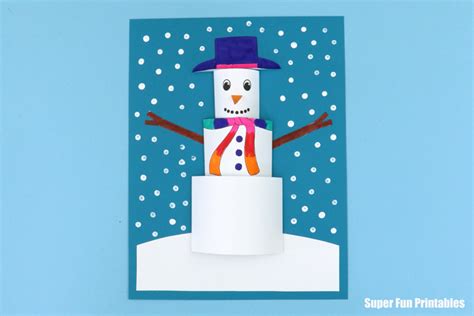 3D paper snowman - The Craft Train