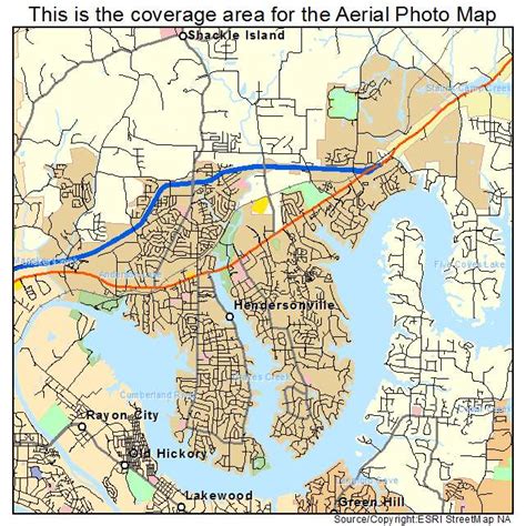 Aerial Photography Map of Hendersonville, TN Tennessee