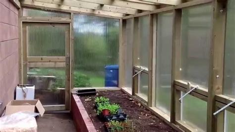 DIY Lean-to Greenhouse ... Completed! - YouTube