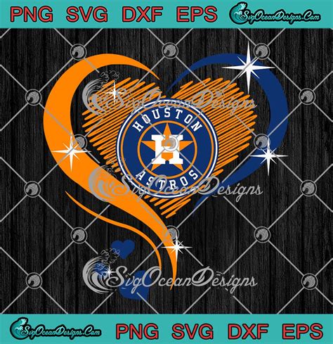 Houston Astros Heart 2023 SVG - Houston Astros MLB Baseball SVG PNG EPS ...