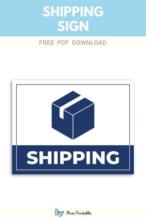 Printable "Shipping" Sign Template in 2022 | Printable signs, Sign ...