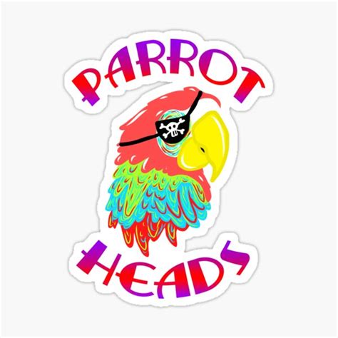 Parrot Head Stickers | Redbubble