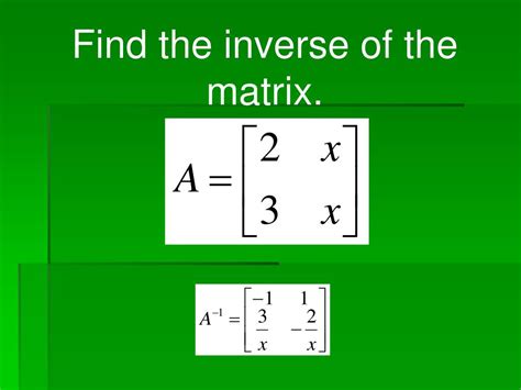 PPT - 2x2 Matrix Practice IB Math Topic 4 - Matrices PowerPoint Presentation - ID:1449335