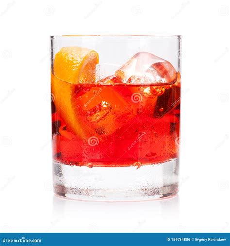 Negroni cocktail glass stock photo. Image of citrus - 159764886