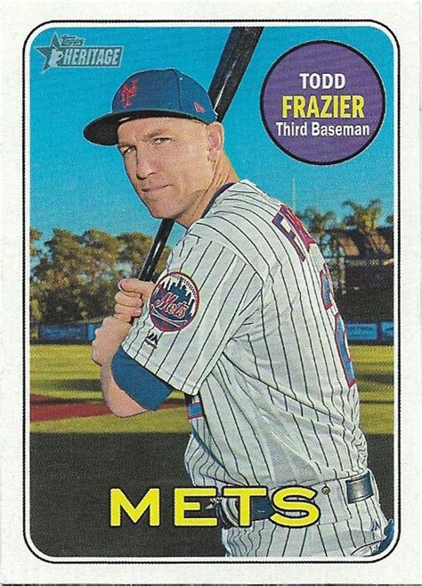 Todd Frazier 2018 Topps Heritage Short Print #718 New York Mets ...