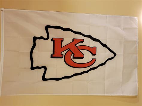 KC Chiefs White Flag Black Arrowhead Red KC 3 X 5 Flag 143 - Etsy