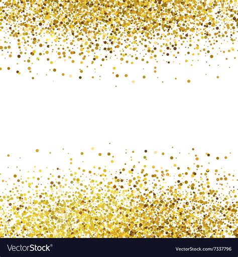 Shiny golden glitter on white background Vector Image