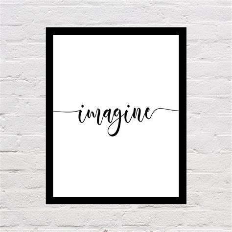 Imagine Printable Word Art Multiple Sizes 300 DPI High Quality | Etsy