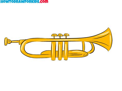 How to Draw a Trumpet - Easy Drawing Tutorial For Kids