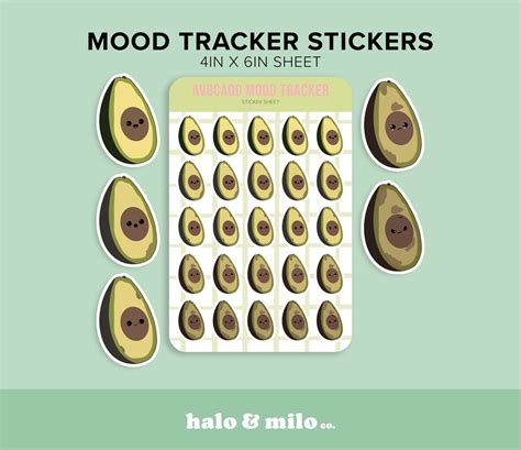 Mood Tracker Mood Stickers Emotion Stickers Sticker Sheet - Etsy