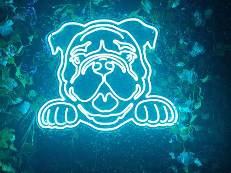 Custom Neon Sign Dog Portrait LED Neon Light Sign Home Room | Etsy