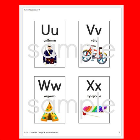 French Alphabet Flashcards Printable Instant Download Preschool Kindergarten Learning Homeschool ...