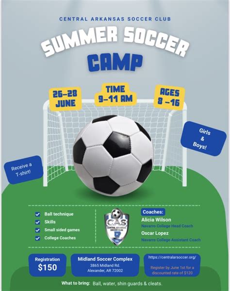 Summer Camp: June 26-28, 2023 – Central Arkansas Soccer Club