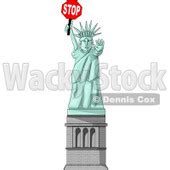 Clipart Ilustration of the Liberty Enlightening the World or Statue of ...