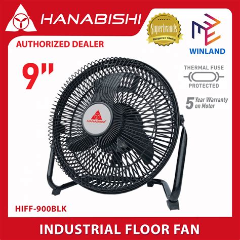 Hanabishi Original Industrial Floor Fan Electric Fan HIFF-900BLK ...