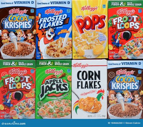 Kellogg`s Cereals editorial image. Image of apple, flakes - 184666260