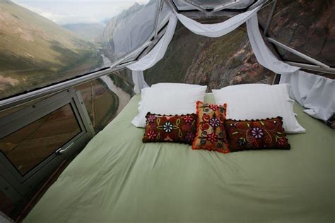 Skylodge Adventure Suites are sleeping pods attached to a mountain overlooking the Sacred Valley ...