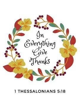 Thanksgiving Bible Verse Printable | Scripture Wall Art | 3 Designs