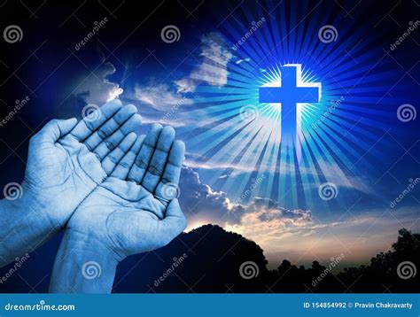 Prayer Praying Cross Religion. Stock Photo - Image of cross, believe: 154854992