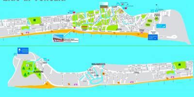 Lido di Venezia mappa - Mappa di lido di Venezia, italy (Italia)