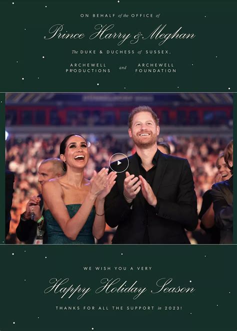 What Prince Harry and Meghan Markle's Christmas card looks like - photo