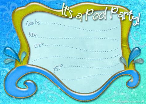 DIY Pool Party Invitations You Can Print | Printable Party Kits