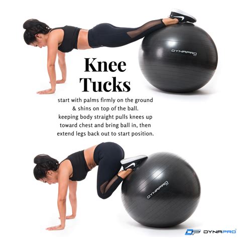 Strengthen your Core with Our 30 Day Knee Tuck Challenge | Ball exercises, Tuck, Abs workout