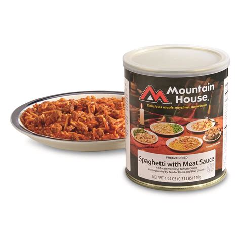 Mountain House Emergency Food Freeze-Dried Spaghetti with Meat Sauce, 2 ...