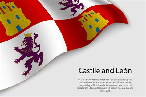 wavig flag Castile and Leon 22194819 Vector Art at Vecteezy