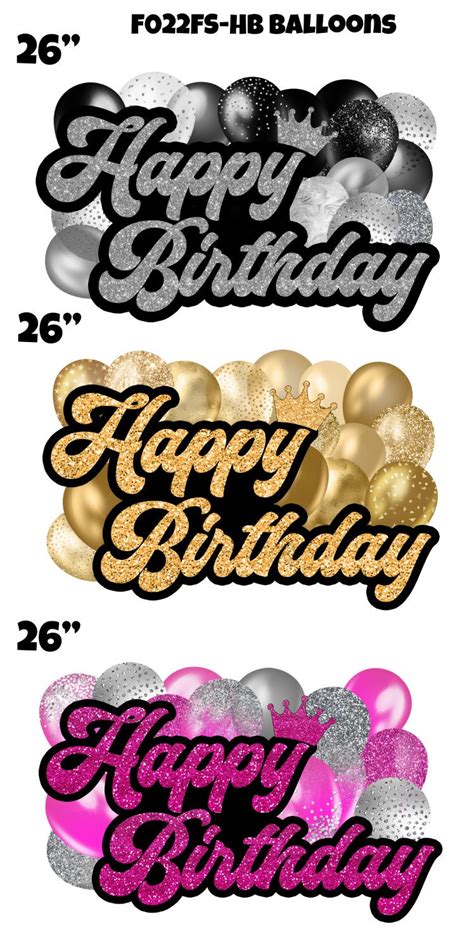 Happy Birthday Balloons Yard Card Signs F022FS - Etsy