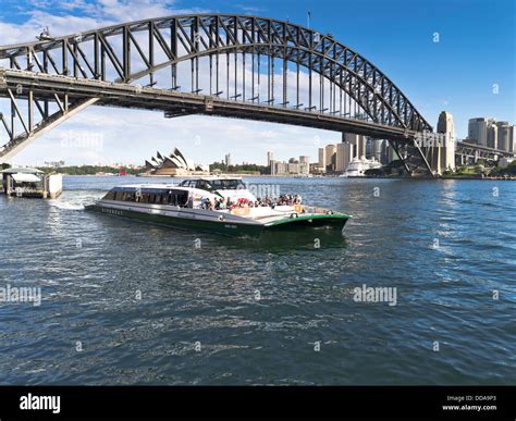 dh Sydney Harbour SYDNEY AUSTRALIA Rivercat catamaran ferry Opera House Sydney Harbour Bridge ...