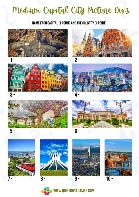 120+ Capital City Quiz Questions and Answers (inc. Picture Rounds ...