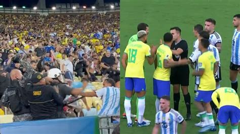 Brazil police uses force on Argentinian fans, Rodrygo argues with Messi, drama unfolds during ...