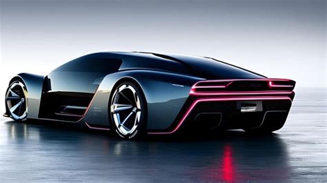 Premium AI Image | The concept car is a model of the future of the future.