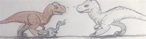 Rexy and Blue vs Indominus rex by Theprimedino on DeviantArt