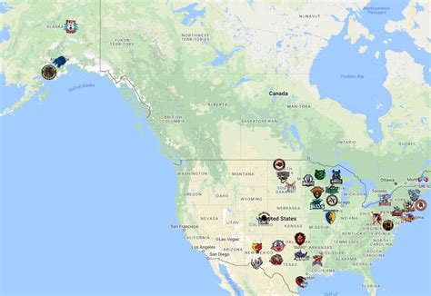 WHL Teams Map With Logos WHL Teams Location FTS DLS KITS, 49% OFF