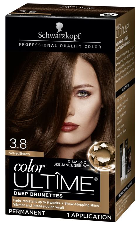 Schwarzkopf Color Ultime Permanent Hair Color Cream, 3.8 Velvet Brown - Walmart.com ...