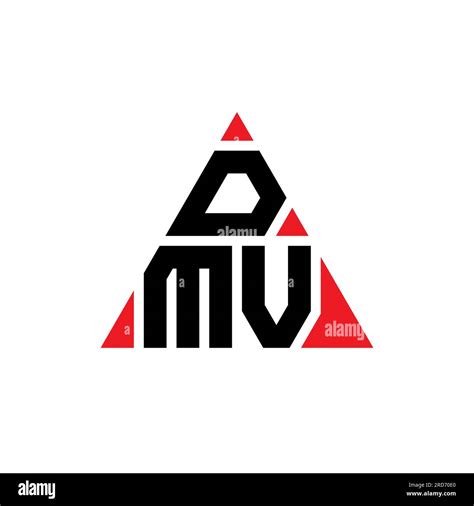 DMV triangle letter logo design with triangle shape. DMV triangle logo ...