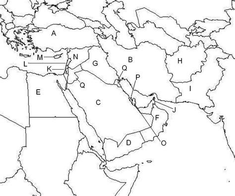 World Geography Sw Asia Unit 7: Map Quiz (capitals) - ProProfs Quiz