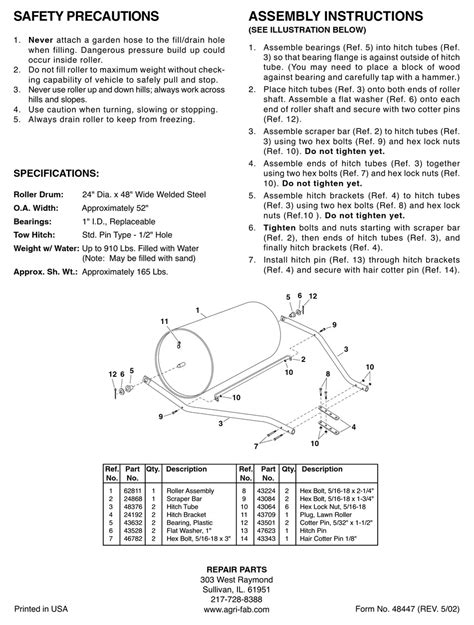 AGRI-FAB 24192 ASSEMBLY INSTRUCTIONS Pdf Download | ManualsLib