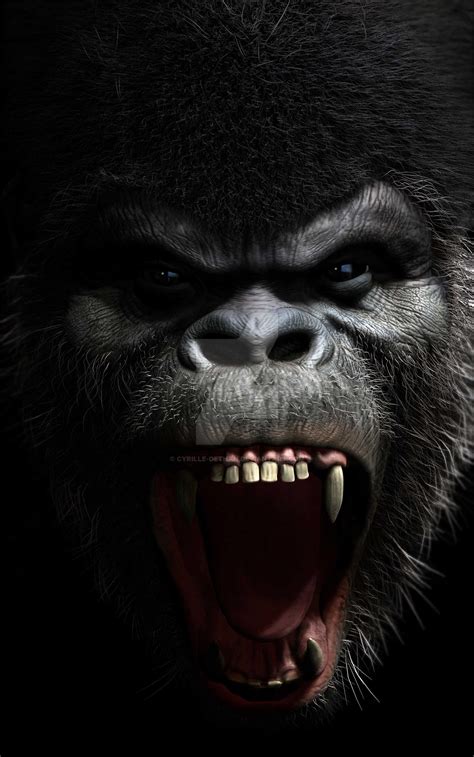 Gorilla roar by Cyrille-Dethan on DeviantArt