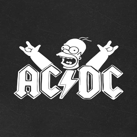 ACDC Rock Band Music Logo SVG Ac/Dc SVG Rock And Roll svg | Etsy