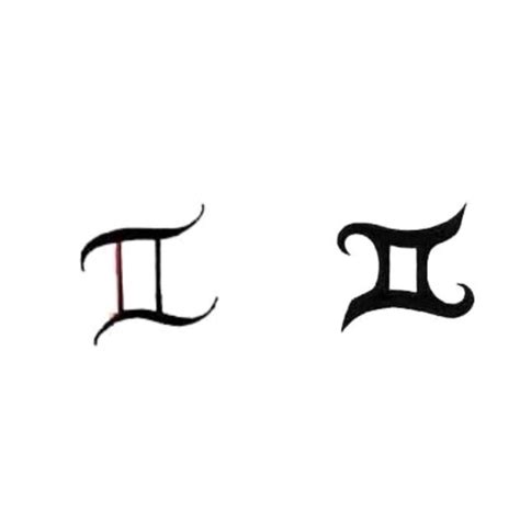 Gemini symbol tattoo. Maybe on a finger or the side of the wrist ...