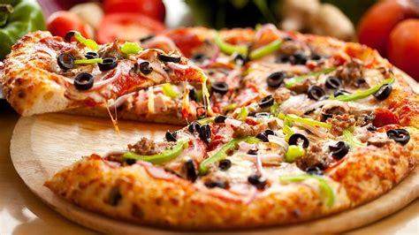 Cheese, Vegetables, Olive, Pizza Piece - Resolution: - Wallpx, Food ...