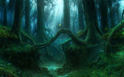 Enchanted Forest HD Wallpaper: A Mystical Wooded Realm