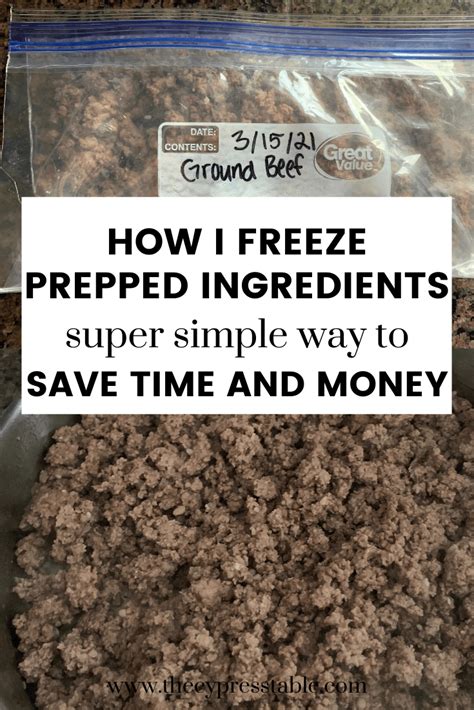 How to Freeze Prepped Ingredients - The Cypress Table